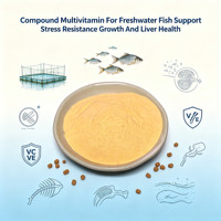 Complément Alimentaire Multivitaminé (VAVEVD) en Poudre Jaune pour Poissons d'Eau Douce Favorisant la Résistance au Stress, la Croissance et la Santé Hépatique