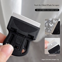 TY446 Plaque en acier pour stamping nail art, racloir, spatule multifonction pour le nettoyage et le retrait de colle, outil à ongles