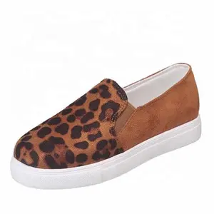 Zapatillas planas informales para mujer, zapatos informales con estampado de leopardo y serpiente, para caminar al aire libre, talla grande