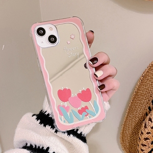 Funda de teléfono móvil con diseñ<span class=keywords><strong>o</strong></span> de flores, carcasa suave con espejo personalizada Para iPhone 13 12 11 Pro Max X XS <span class=keywords><strong>XR</strong></span> 7 <span class=keywords><strong>8</strong></span> <span class=keywords><strong>Plus</strong></span> - Product Image 1