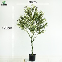 Simulation de plante de bonsaï en plastique, décoration d'intérieur et d'extérieur, ornement de maison, arbre d'olivier artificiel, en Stock