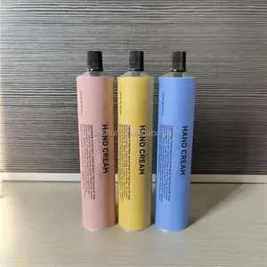 Hand Cream Cosmetic Aluminum Packaging Tube Personalise Emballage Hair Dye Mask Soft Collapsible Tubes Colored Enamel Coating
