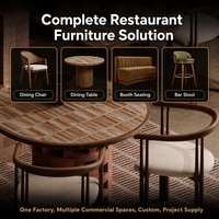 Ensemble de mobilier commercial en bois pour restaurant, banquettes modernes, table à manger, chaise, café, hôtel, design personnalisé