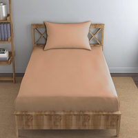 Parure de draps plats 100 % coton pur pour enfants, hôpitaux et dortoirs, couleur unie personnalisable, 500 fils, toutes saisons, universelle