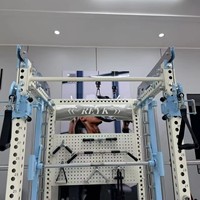 REYK Ventes Flash – Machine de musculation multifonctionnelle en acier inoxydable pour usage commercial, avec Smith Machine, Squat Rack, Cable Fly, pour entraînement des bras, du torse et des jambes, 75 kg