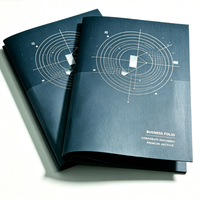 Carpeta de Documentos de Papel con Dos Bolsillos, Impresión Gráfica Personalizada para Portafolio de Contratos de Oficina