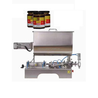 Machine de remplissage semi-automatique de beurre d'arachide de crème de miel de pâte Machine de remplissage d'agitation de type U
