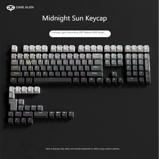 Engraved Gradient Personalized Keycaps PBT Original Factory Height Complete Set Customized Mechanical Keyboard English Language