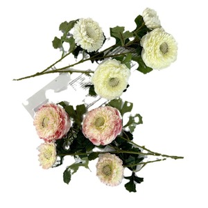 Fleurs artificielles Mei Hui Calendula, 2 grandes et 2 petites, jaunes, pour décoration de mariage et décoration intérieure - Product Image 5