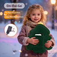 Coussin chauffant en peluche USB pour Noël, cadeau idéal pour enfants et adultes, décoration d'hiver