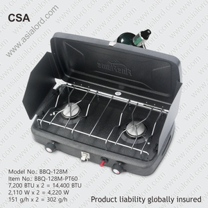 Passen Sie Multifunktion picknick im Freien außerhalb Wandern BBQ Kochen 2 Brenner tragbaren <span class=keywords><strong>Camping</strong></span> Gasherd - Product Image 4