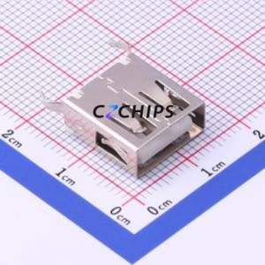 USB-255-BRWH137 USB Connector Through hole Component (THT) Connector Type-A USB 2.0 Female Through Hole - Product Image 1