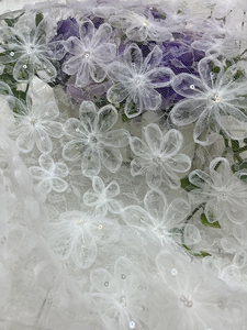Factory Direct <strong>Wholesale</strong> Woven Embroidery <strong>Fabric</strong> Antique Mesh <strong>Lace</strong> With 3D Flower And Sequin Embroidery Knitted Lightweight - Product Image 2