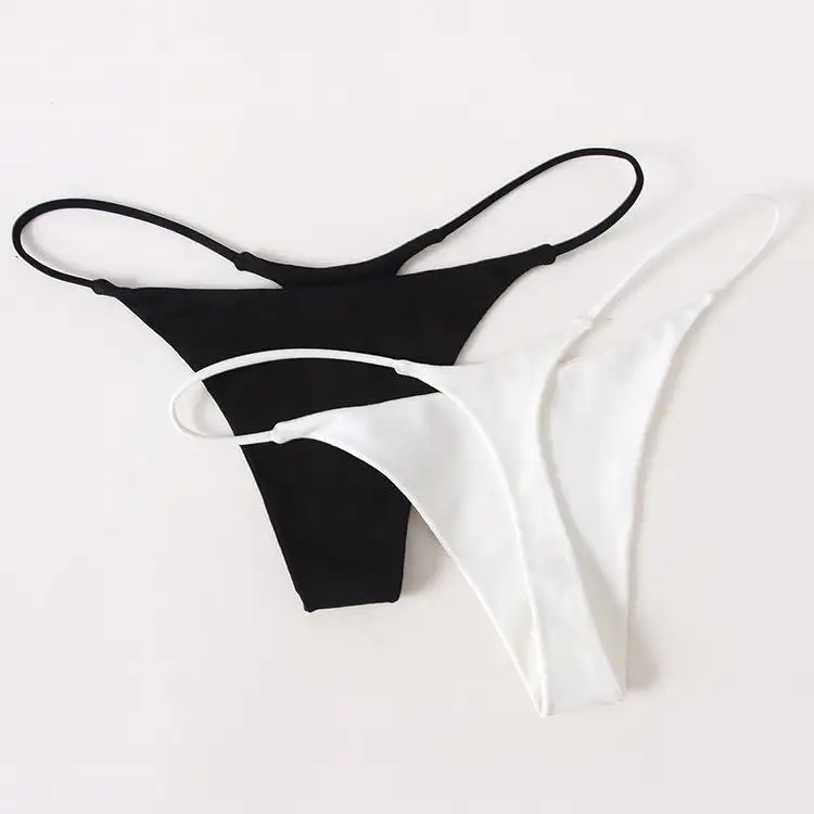 Hot Sale Ice Silk Bikini Custom G string Thongs Women Underwear Panties Seamless G-string T Back Thong for Sports