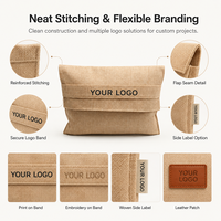 SHINY Sac anti-poussière en lin naturel et jute de qualité supérieure, écologique, avec logo personnalisé, impression sérigraphique, résistant à l'eau, réutilisable