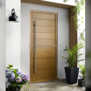 Popolare Porta d'Ingresso in Legno Massiccio Stile Americano Moderno per Entrata Principale - Product Image 2