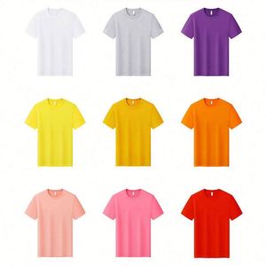 Design Factory Custom Logo Printed Men's <b>T</b>-Shirt 50% Cotton 50% Polyester Breathable Plain Blank Short Sleeves OEM Top Tops Tee - Product Image 1