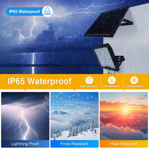 Projecteur LED Solaire d'Extérieur KCD OEM Étanche IP67 en ABS et Aluminium Super Lumineux 1800lm 100w 300w 500w 1000w avec Détecteur - Product Image 3