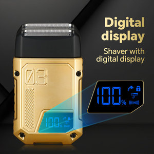 Afeitadora Dorada Inalámbrica Recargable por USB para Hombres, Máquina de Afeitar de Lámina para Cabello y Barba, Uso Facial, Cabezal Calvo, Doble Cuchilla S - Product Image 3