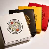 Boîte d'emballage pour pizza en carton kraft ondulé de qualité alimentaire, avec impression personnalisée du logo, vente en gros