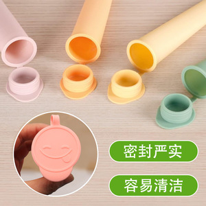 แม่พิมพ์ไอศกรีมซิลิโคนสำหรับเด็กพร้อมฝาปิด 6 สี โมโนโครม เกรดอาหาร ทำความสะอาดง่าย ปลอดภัยสำหรับช่องแช่แข็ง ปลอดภัยสำหรับเครื่องล้างจาน - Product Image 1