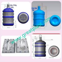 Machine de fabrication de conteneurs d'eau en PET de 20 L (5 gallons) à haute efficacité et automatique, dotée de moteurs à cylindre rotatif PLC