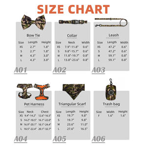 निर्माता कैमो प्रिंट पैटर्न लक्जरी व्यक्तिगत पालतू कुत्ते का उपयोग सेट नेफ्रोन पंड पालतू हार्नेस सेट बैग के साथ लेश कॉलर सेट - Product Image 3