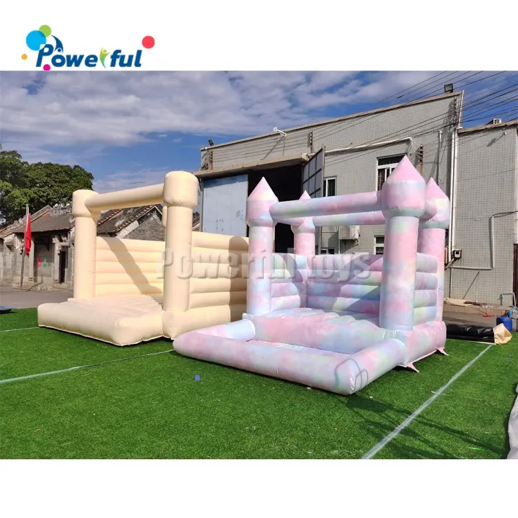 Tie-dye Top sales Factory price PVC Mini bouncer white inflatable bounce house baby bouncy castle with ball pit pool