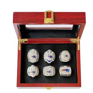 Juego de 6 Anillos Super Patriots 2001 <span class=keywords><strong>2003</strong></span> 2004 2014 2016 2018 de Piedra Natural, Aleación y Chapado en Oro, Anillo de Campeonato - Product Image 6