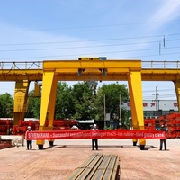 Grue à portique mobile industrielle RTG de 50 tonnes de capacité de charge avec contrôle de vitesse à fréquence variable