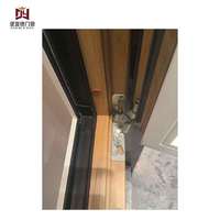 Ventana Abatible Moderna de Bajo Costo, Serie 92, de Aleación de Aluminio, Apertura Horizontal, Ventana de Madera Revestida de Aluminio Pasivo, Doble