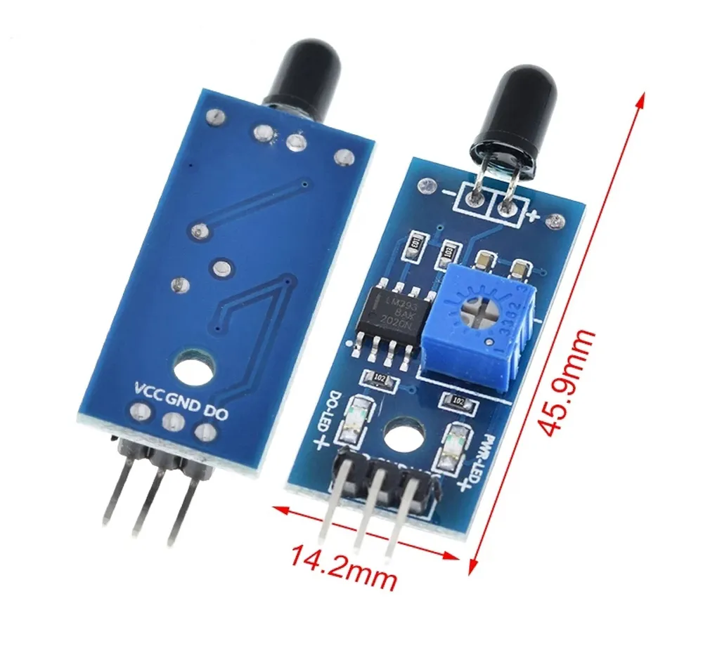 Lm393 LM393 3/4Pin IR Flame Detection Sensor Module Fire Detector Infrared Receiver Module