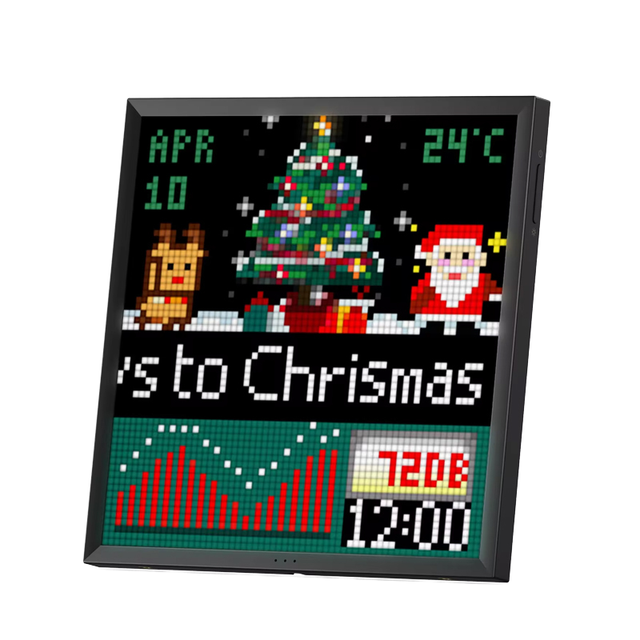 Divoom Pixoo 64 WiFi Cloud Digital Frame 64x64 LED Panel Gaming Room Decoration APP Control HD LCD Pixel Art Display 60Hz Black