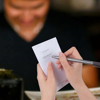 Bloc de tickets de facture vierges en gros 3,5 x 6 pouces, bloc-notes de commande en papier pour restaurant, 50 feuilles par carnet, bon de commande pour serveur avec support rigide