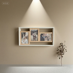 Wooden 3 Opening Picture <strong>Frame</strong> FOR Collage Memories and Family <strong>Photos</strong> - Product Image 5