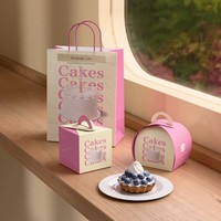 Boîte à pâtisserie en carton tiramisu portable personnalisée pour bricolage Finition mate UV pour la cuisson de gâteaux et desserts Emballage pour les entreprises et les consommateurs