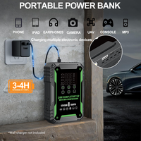 Démarreur de voiture 29600 mWh avec gonfleur de pneus 150 PSI, boîte de démarrage portable, batterie externe avec compresseur d'air