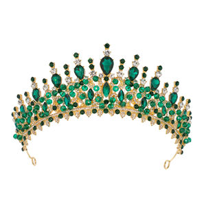 Luxe Baroque <span class=keywords><strong>Diamant</strong></span> Couronne Diadème Reine Couronnes Diadème pour Mariée Princesse Alliage avec Strass pour Mariage - Product Image 2