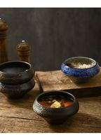 Bol à soupe japonais en céramique de 5,5 pouces, bol à miso, bol à riz et bol à salade, bol à riz asiatique, polyvalent et compatible micro-ondes