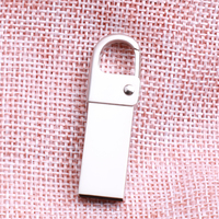 Kunci logam Mini, komputer 2 Gb 4Gb 32Gb 64Gb 128Gb 2.0 Usb Flash Drive 8Gb 16 Gb kustom dengan Logo