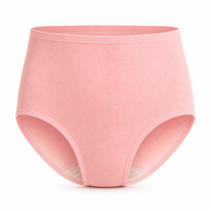 Braguitas de Algodón Antibacterianas de Talle Alto Color Rosa Melocotón para Mujer, Algodón Peinado con Cobertura Abdominal, Funcionales para el Uso Diario - Product Image 1
