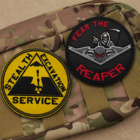 Patch de vêtement amusant The Reaper Drive the Bomber Funny Round Triangle DEEP Excavation pour vestes, manteaux et autocollants DIY