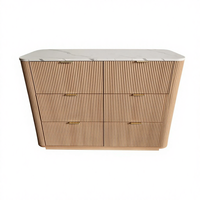 Commode de Gros Meuble de Chambre en Chêne Meuble de Rangement d'Angle avec Tiroirs Blanc Ensemble Coiffeuse pour Salon