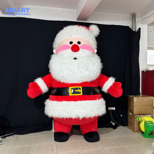 पार्टी स्टेज कॉस्प्ले प्रोप के लिए फुफ्फुटेबल जीवन सटा गुड़िया पोशाक, क्रिसमस की गतिविधि परेड सेंटा क्लॉस सूट - Product Image 6