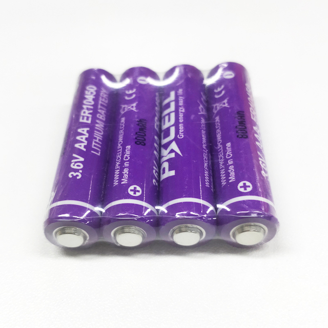 Best Price PKcell Battery ER10450 3.6V 800mAh ER10450 Lithium Battery With Wires & Connectors