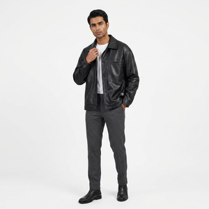 Durable Windproof Custom <b>Men's</b> <b>Leather</b> <b>Jacket</b> High Quality Best Arrival <b>Men</b> Fashion <b>Leather</b> <b>jacket</b> for <b>men</b> - Product Image 1