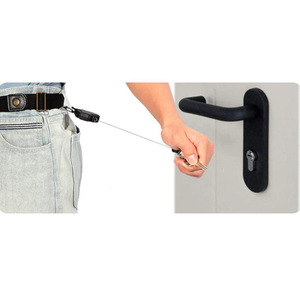 Câble métallique robuste à boucle facile à dégager, guidé par laser, en stock, avec enrouleur rétractable pour badge M, kit de camping extérieur, vente en gros - Product Image 3