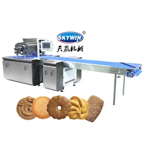 Hot Automatic 1000MM Cookie Production Line with Chocolate Drops Head Wirecut Cookie Machine For Biscuit Plant