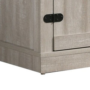 Meuble TV moderne de style mi-siècle avec portes coulissantes en bois, rangement et caractéristiques réglables pour téléviseurs de 55 à 59 pouces, gris pierre, pour salon - Product Image 4