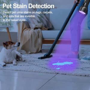 Lampe <span class=keywords><strong>de</strong></span> poche UV lumière noire, 51 LED 395 nM détecteur <span class=keywords><strong>de</strong></span> lumière noire ultraviolette <span class=keywords><strong>pour</strong></span> urine <span class=keywords><strong>de</strong></span> chien, taches d'animaux et punaises <span class=keywords><strong>de</strong></span> <span class=keywords><strong>lit</strong></span> - Product Image 6